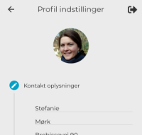 Din profilside i app
